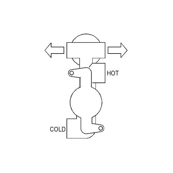 Ohio Twin Thermostatic Shower Valve with 2 Outlets (controls 1 function)