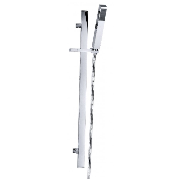 Nevada Square Handset, Slide Bar & Hose