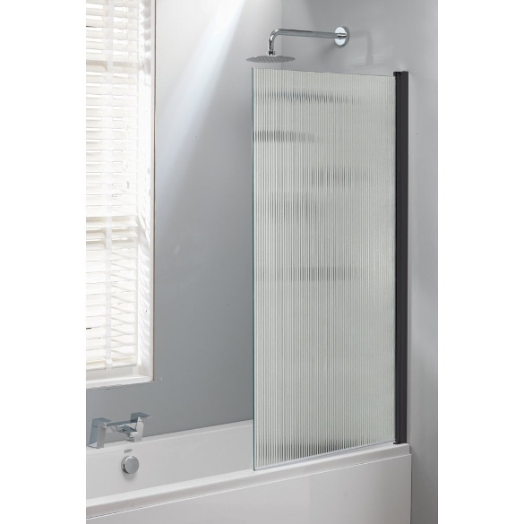 Genesis Square Bath Screen - Fluted Glass - 1500 x 800mm
