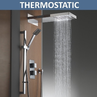 Rainfall Shower Head, Slider Kit & Valve
