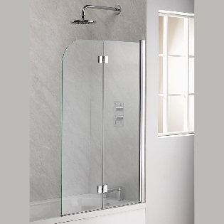 Genesis 2-Fold Curved Bath Screen - 1350 x 900mm