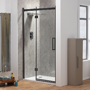 Ascent Premier 8mm Hinge & Inline Enclosure - Clear Glass/Black
Frame

