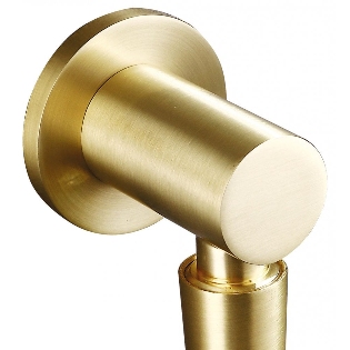 Tuscany Round Outlet Elbow - Brushed Brass