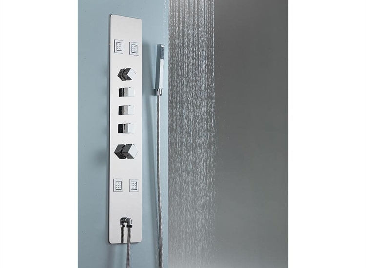 Nevada Recessed Shower Panel with BodyJets & Handheld Shower Kit
