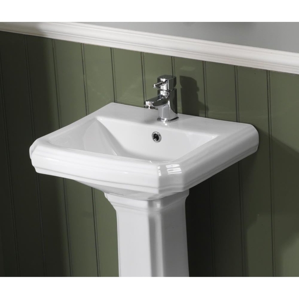 Classic Nouveau 500 x 425mm Basin & Pedestal