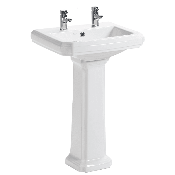 Classic Nouveau 600 x 485mm Basin & Pedestal