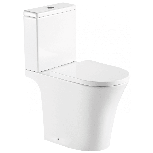 Rimini Rimless Comfort Height Open Back WC including Soft Close Seat