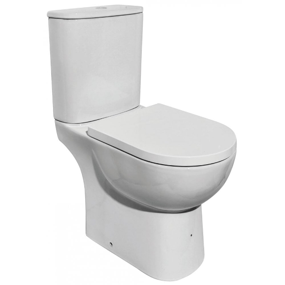 Estoril Tall Rimless Open Sided WC including Soft Close Seat