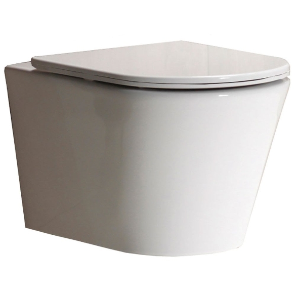 Oregon Rimless Wall-Hung Pan & Soft Close Seat