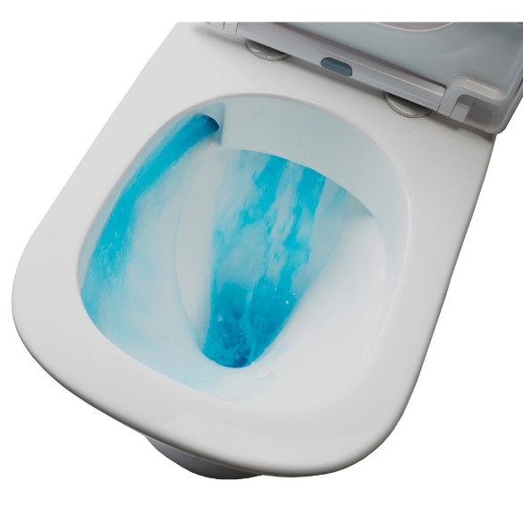 Toronto Rimless Close Coupled WC with Tornado Flush, including Soft Close Seat