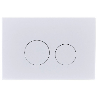 Ohio Round Push-Button & Plate - White (For Ascent Pneumatic
Cistern & Frames)
