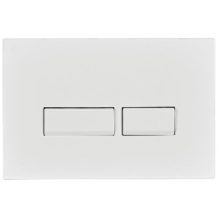 Nevada Square Push-Button & Plate - White (For Ascent Pneumatic
Cistern & Frames)
