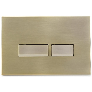 Nevada Square Push-Button & Plate - Brushed Brass (For Ascent
Pneumatic Cistern & Frames)

