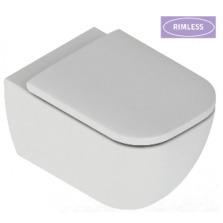 Tima Rimless Wall-Hung Pan & Soft Close Seat
