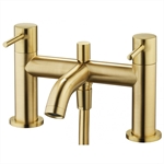 Tuscany Bath Shower Mixer & Kit (2 Hole) - Brushed Brass Tuscany Bath Shower Mixer & Kit (2 Hole) - Brushed Brass