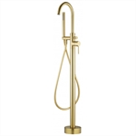 Tuscany Floorstanding Bath Shower Mixer - Brushed Brass Tuscany Floorstanding Bath Shower Mixer - Brushed Brass