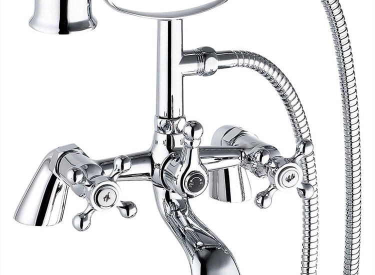 Victorian Bath Shower Mixer & Kit (2 Hole)