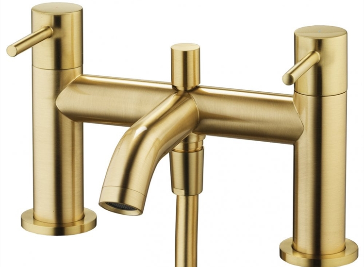 Tuscany Bath Shower Mixer & Kit (2 Hole) - Brushed Brass