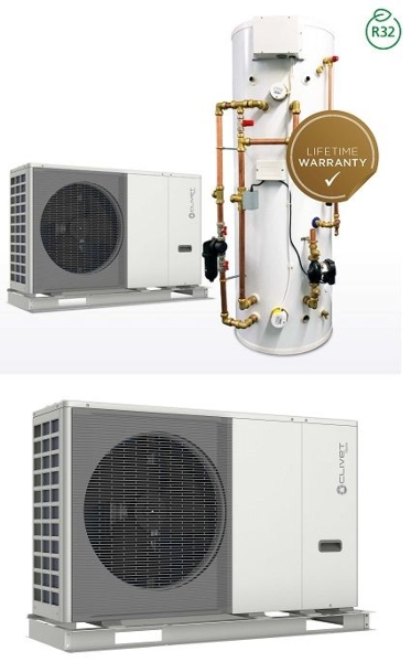 Clivet 14.5kW Heat Pump with 170L Heat Pump Cylinder Package