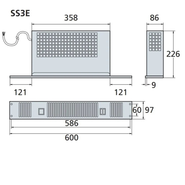 Smiths SS3E Electric Space Saver c/w Brushed Steel Grille