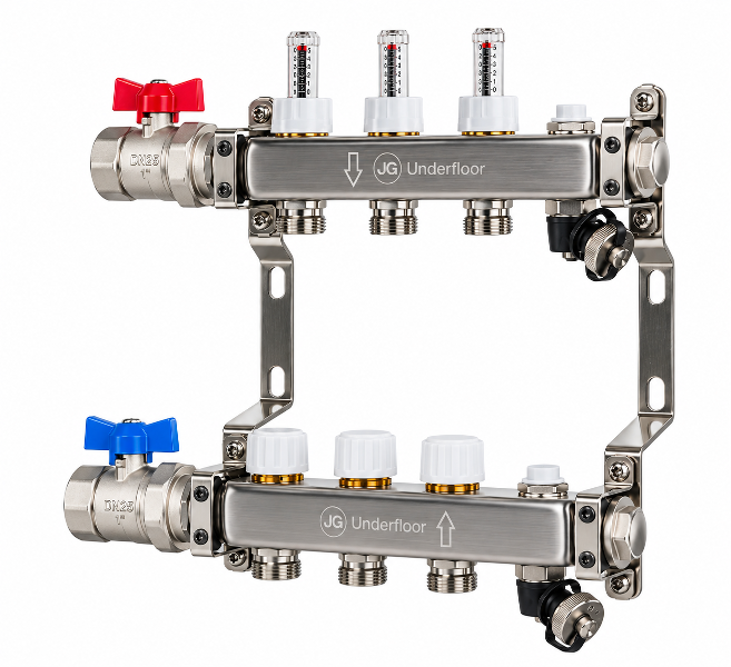 JG Underfloor Euroconus 3 Port Manifold