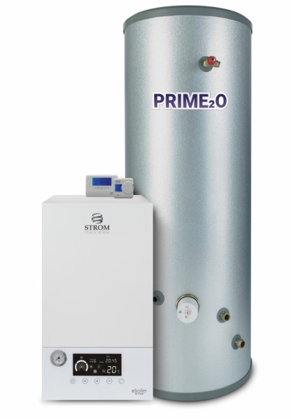 Strom 11kW Single Phase System Electric Boiler C/W Filter Inc Pack B & 120L Indirect Cylinder - WBSP11S120C