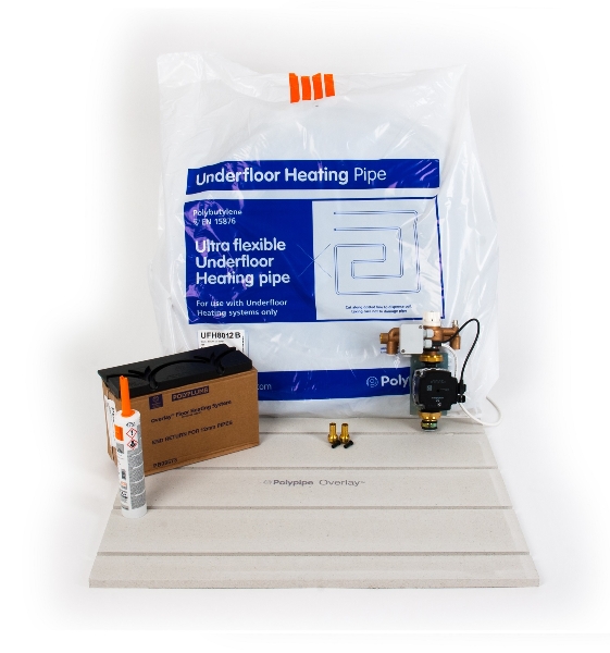 Polypipe Underfloor Heating Overlay 12M² Room Pack with ZRU Control O12Z