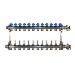 Polypipe 12 Port Stainless Steel EuroCone UFH Manifold - UFH12762EC