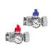 Polypipe Stainless Steel 1 Isolation Valves pair - use to connect manifold to Control pack - UFH164