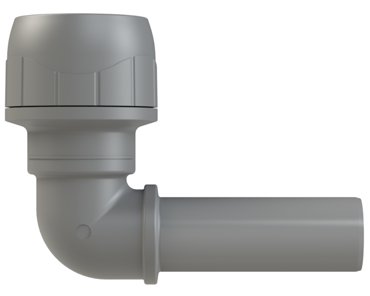 Polyplumb Enhanced Grey 22mm Spigot Elbow PB1022EG