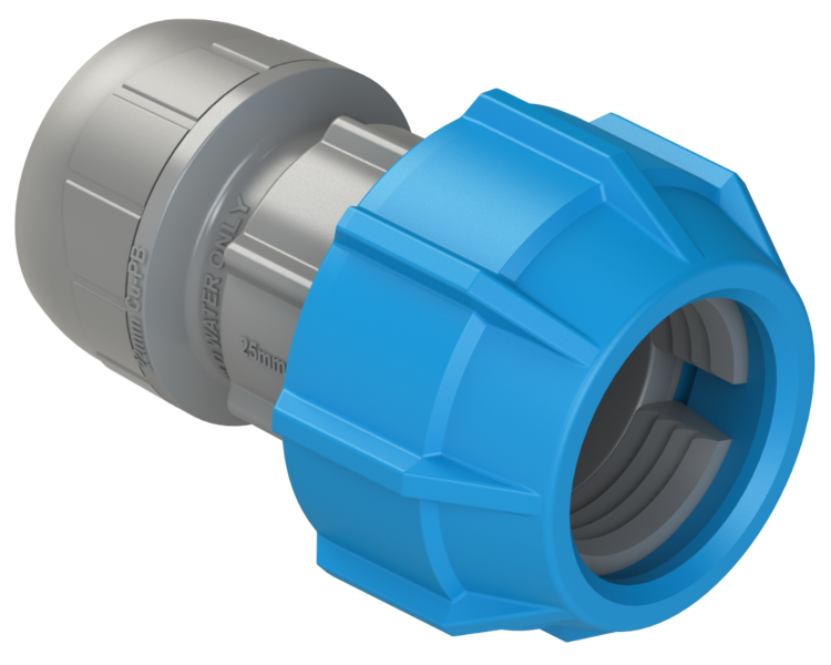 Polyplumb Enhanced 15mm X 20mm Mdpe Polyfast Adaptor PB422015