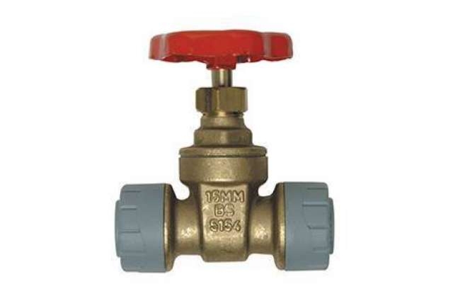 Polyplumb 15mm Gatevalve PB3115 (Brass)
