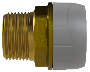 Polyplumb Enhanced Grey 15mm X 12 Male Adaptor BSP PB4315