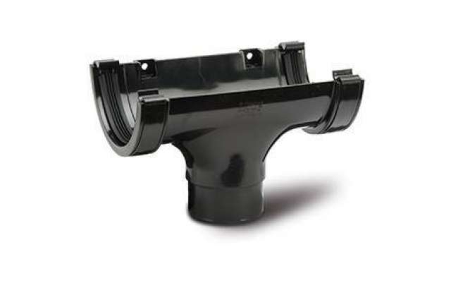Polypipe 112mm Half Round Gutter Running Outlet - RR105