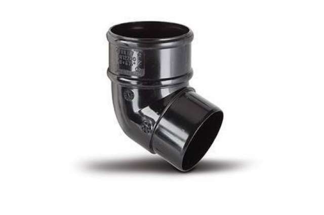 Polypipe 68mm Round Rainwater Downpipe 112½° Offset Bend - RR127