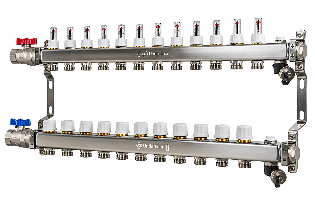 JG Underfloor Euroconus 12 Port Manifold