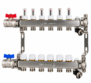 JG Underfloor Euroconus 6 Port Manifold
