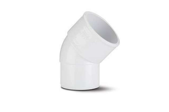 Polypipe 40mm Spigot Bend 45° - WS49