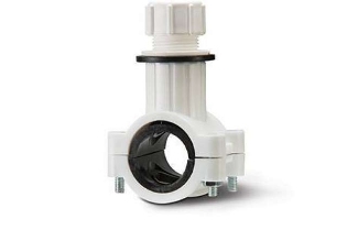 Polypipe Waste to Overflow Clamp 215mm Condensate Waste Saddle Pipe - WWS1