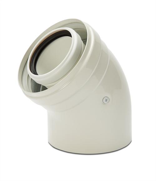 Alpha Push-fit 45 Degree Flue Bend 3.031809 image
