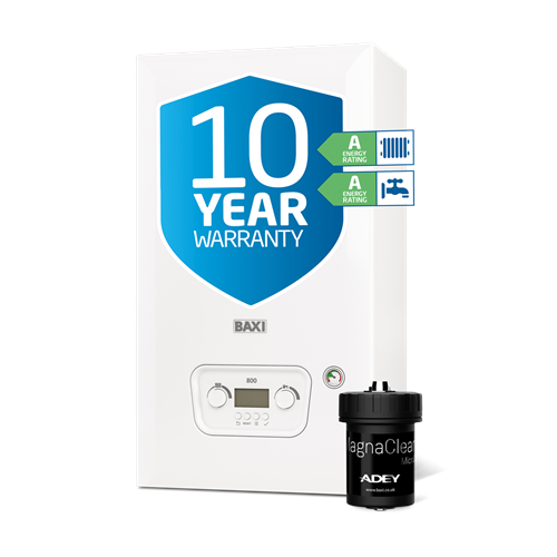 Baxi 800 Combi 2 824 24kw Boiler - 7814304 Includes a Adey MagnaClean Micro2