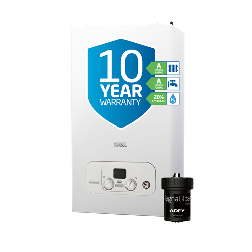 Baxi Platinum Compact 30kw Combi Boiler - 7844717 Includes a Adey MagnaClean Micro2