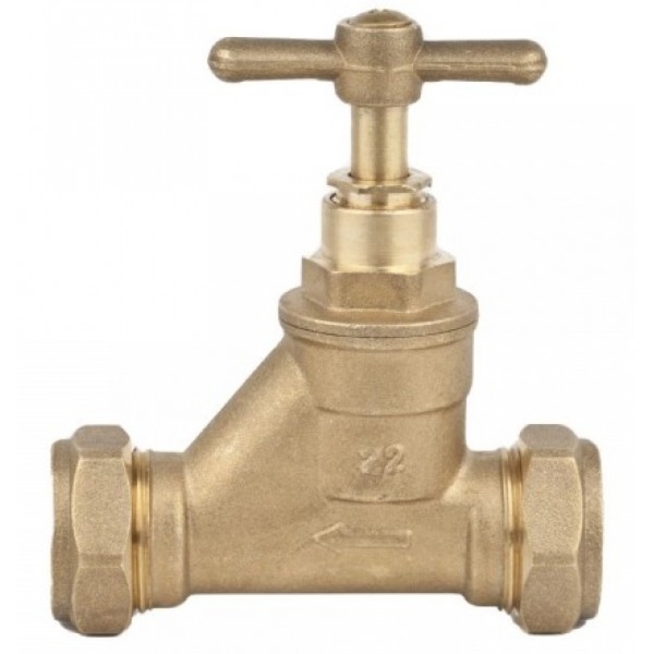 25mm X 25mm Poly Brass Stop Cock
