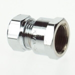 COMPRESSION FEMALE IRON COUPLING CHROME