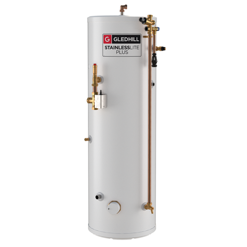 Gledhill StainlessLite Plus Basic Pre-Plumbed Heat Pump Slimline - PLUHP180BPPSL