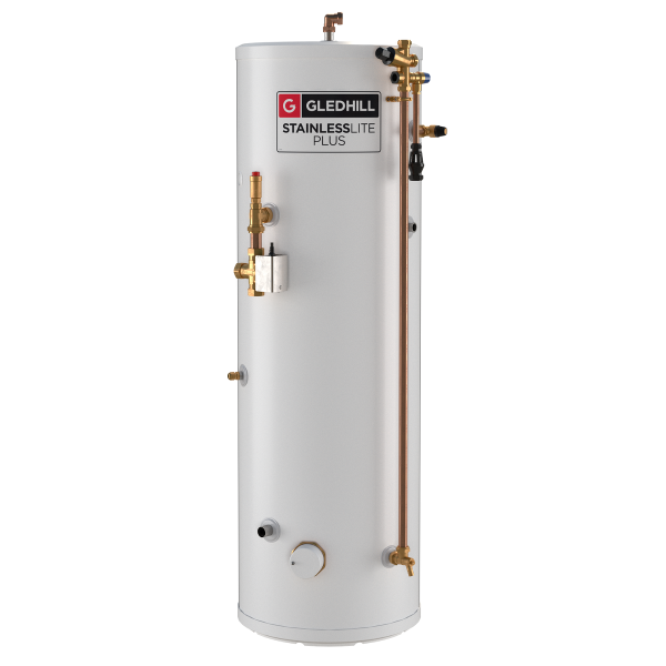 Gledhill StainlessLite Plus Basic Pre-Plumbed Heat Pump Slimline - PLUHP180BPPSL