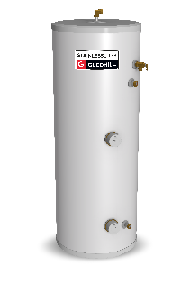 Gledhill Stainless Lite Plus 120L Direct Unvented Cylinder Stainless Steel - PLUDR120