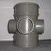 110MM THREE WAY BOSSED PIPE - DOUBLE SOCKET (SOLVENT GREY) 110MM THREE WAY BOSSED PIPE - DOUBLE SOCKET (SOLVENT GREY)