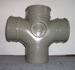 110MM DOUBLE BRANCH - TRIPLE SOCKET - 87 1/2 DEGREE (SOLVENT GREY) 110MM DOUBLE BRANCH - TRIPLE SOCKET - 87 1/2 DEGREE (SOLVENT GREY)