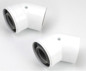 PAIR OF WORCESTER 45 DEGREE ELBOWS - 7716191085